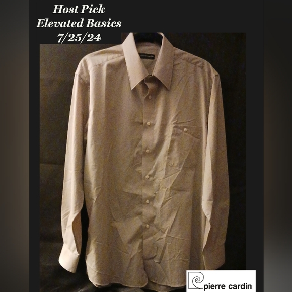 Vintage Pierre Cardin long sleeve button-down shirt sz 16.5 neck - Picture 1 of 7